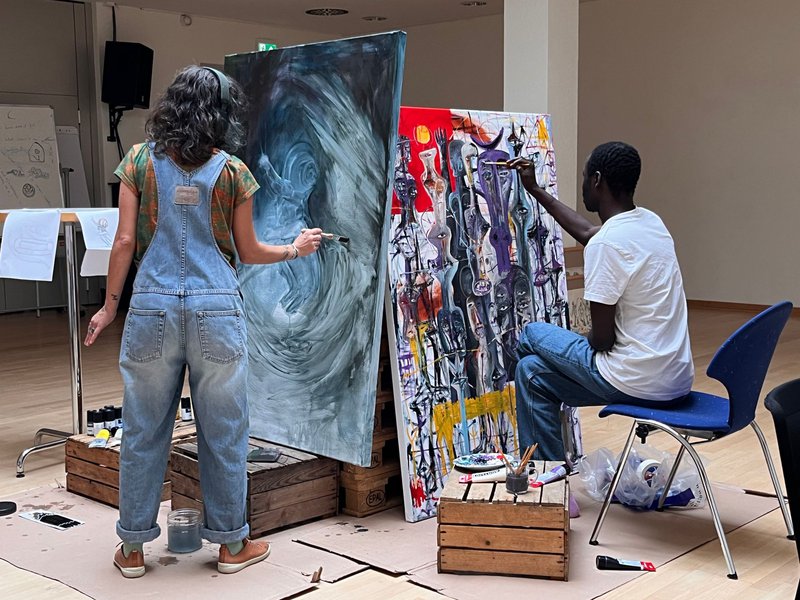 Diala and Shatta Painting
