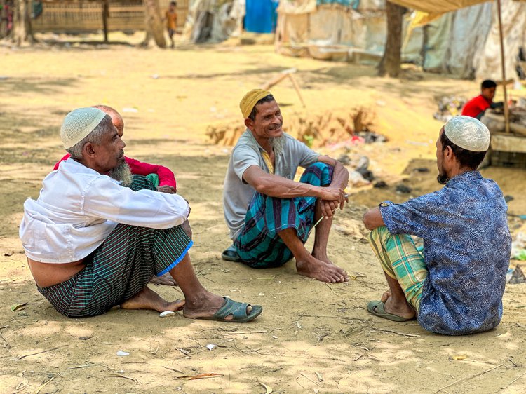 A Group of Rohingya Elder Gossiping About Life in Arakan