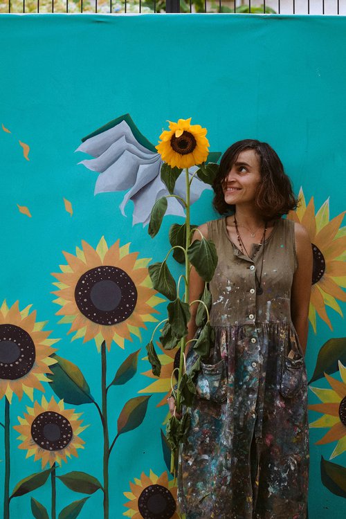 Diala Brisly, Sunflower Mural